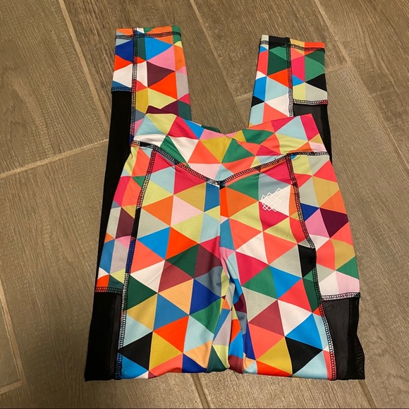 Jed North Colorful Geometric Print Leggings Ruched Butt Women’s Size XS - Picture 5 of 9
